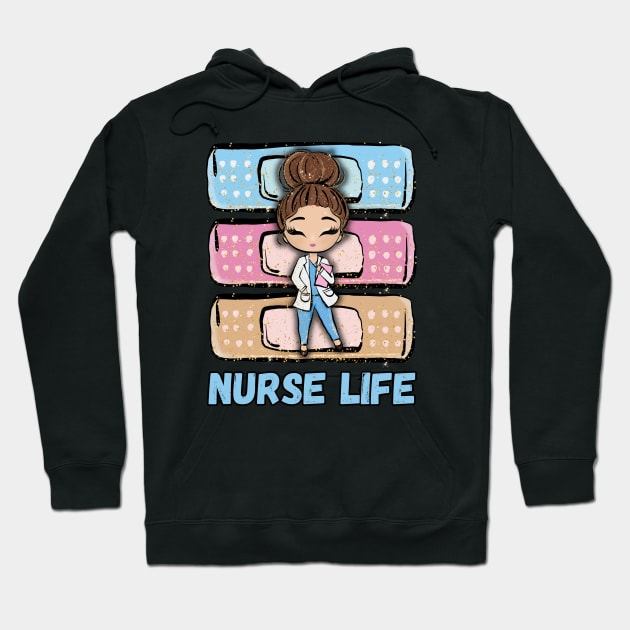 Pastel Nursing Life Nurse Hoodie by LenaArt